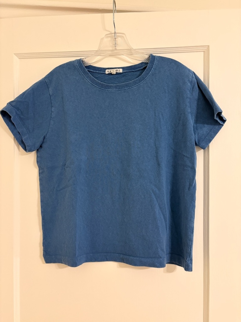 Alex Mill Scout Crewneck Tee in Vintage Wash - Cobalt